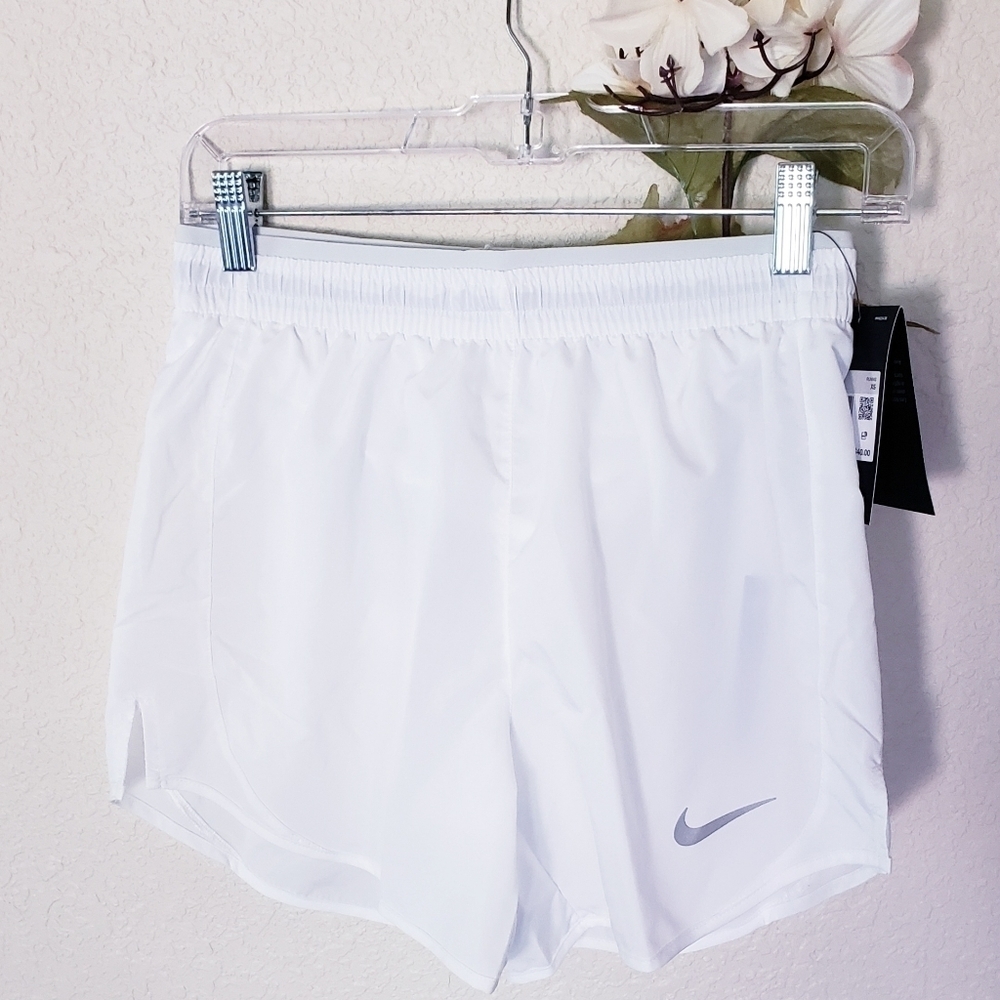 Womens Nike Flex Tempo Running Short NEW Solid White